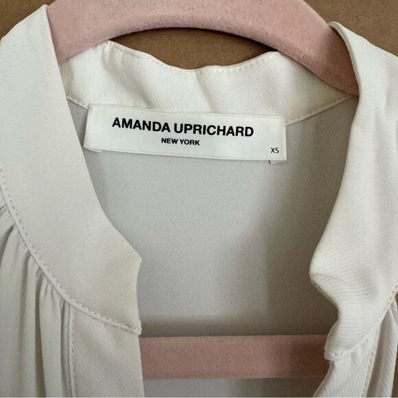 Amanda Uprichard New York ivory shift flutter sleeve midi dress - Picture 2 of 7